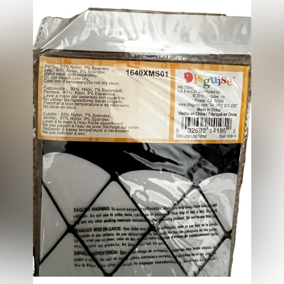 Adult Fishnet Pantyhose by Disguise One Size New In Package - Picture 4 of 4